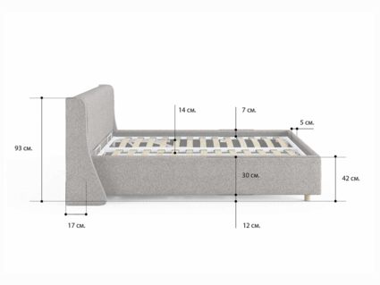Кровать Сонум Barcelona Кашемир Бежевый 180х190