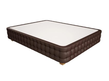 Кровать Mr.Mattress Twin Box экокожа Brown 200х190