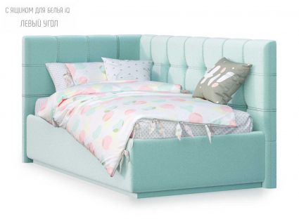 Кровать Nuvola Sabina угловая Velutto 14 (с подъемным механизмом) 200х200