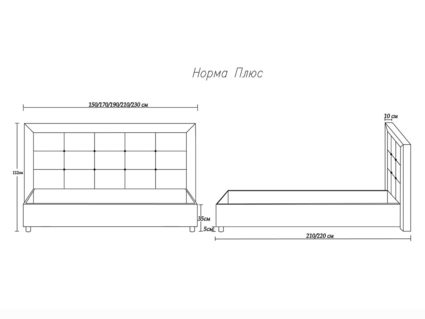 Кровать Димакс Норма + Агат 140х200