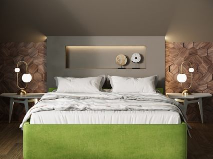 Кровать Nuvola Alba Velutto 14 (с подъемным механизмом) 160х190