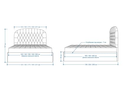 Кровать Lonax Венеция велюр Dolly-2 (с подъемным механизмом) 180х190