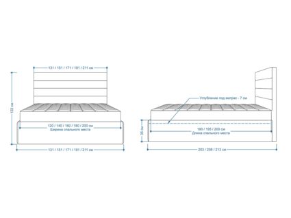 Кровать Lonax Кармела велюр Dolly-17 (с основанием) 200х195