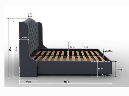 Кровать Sleeptek Premier 5 Велюр 46 (с подъемным механизмом) 276