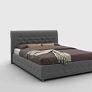 Кровать Sleeptek Premier 1 Экоожа Black (с подъемным механизмом) 200х200